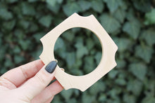 Load image into Gallery viewer, Wooden bracelet unfinished round with cropped corners - Nut - natural eco friendly
