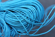 Load image into Gallery viewer, Teal color  Wax Cotton Cord 1mm 10 meters - 10,9 yards or 32,8 feet
