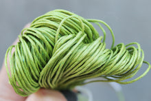 Load image into Gallery viewer, Light green Wax Cotton Cord 1mm 10 meters - 10,9 yards or 32,8 feet
