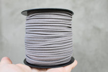 Load image into Gallery viewer, Grey Suede cord - high quality soft faux cord 2 m - 2,18  yards or 6,5 feet
