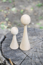 Load image into Gallery viewer, Unfinished wooden doll - 120 mm x 35 mm - made of eco-friendly - beech wood
