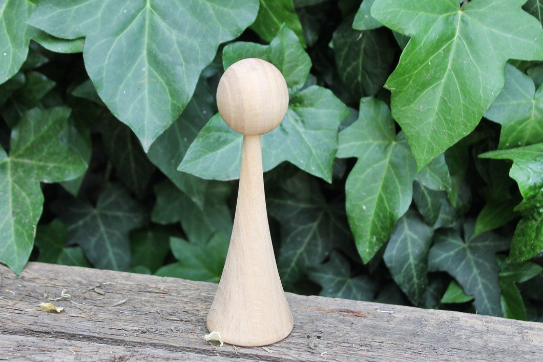 Unfinished wooden doll - 120 mm x 35 mm - made of eco-friendly - beech wood