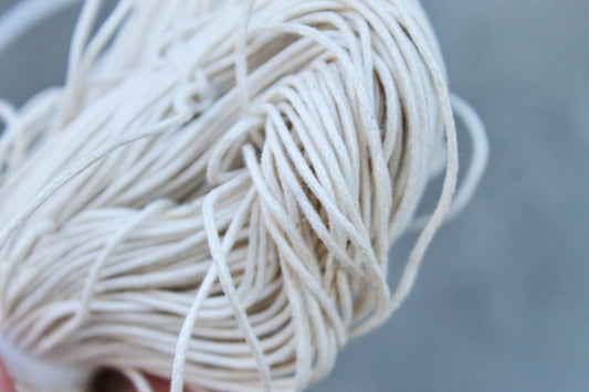 Beige Wax Cotton Cord 1 mm 10 meters - 10,9 yards or 32,8 feet