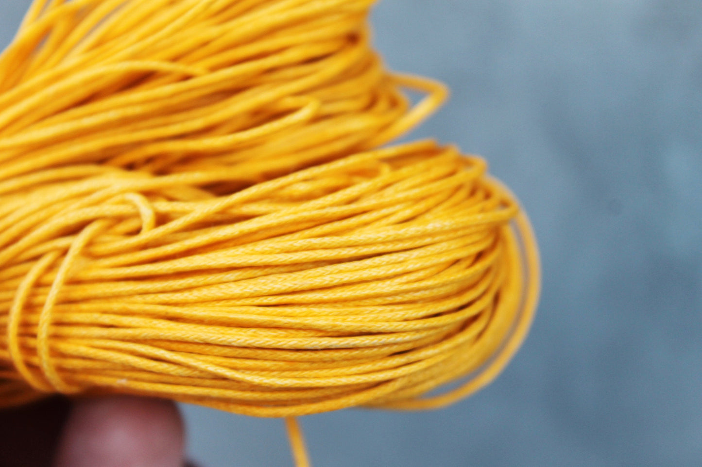 Light orange  Wax Cotton Cord 1 mm 10 meters - 10,9 yards or 32,8 feet