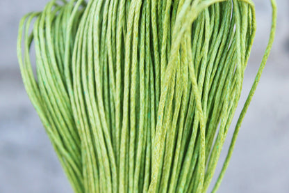 Light green Wax Cotton Cord 1mm 10 meters - 10,9 yards or 32,8 feet