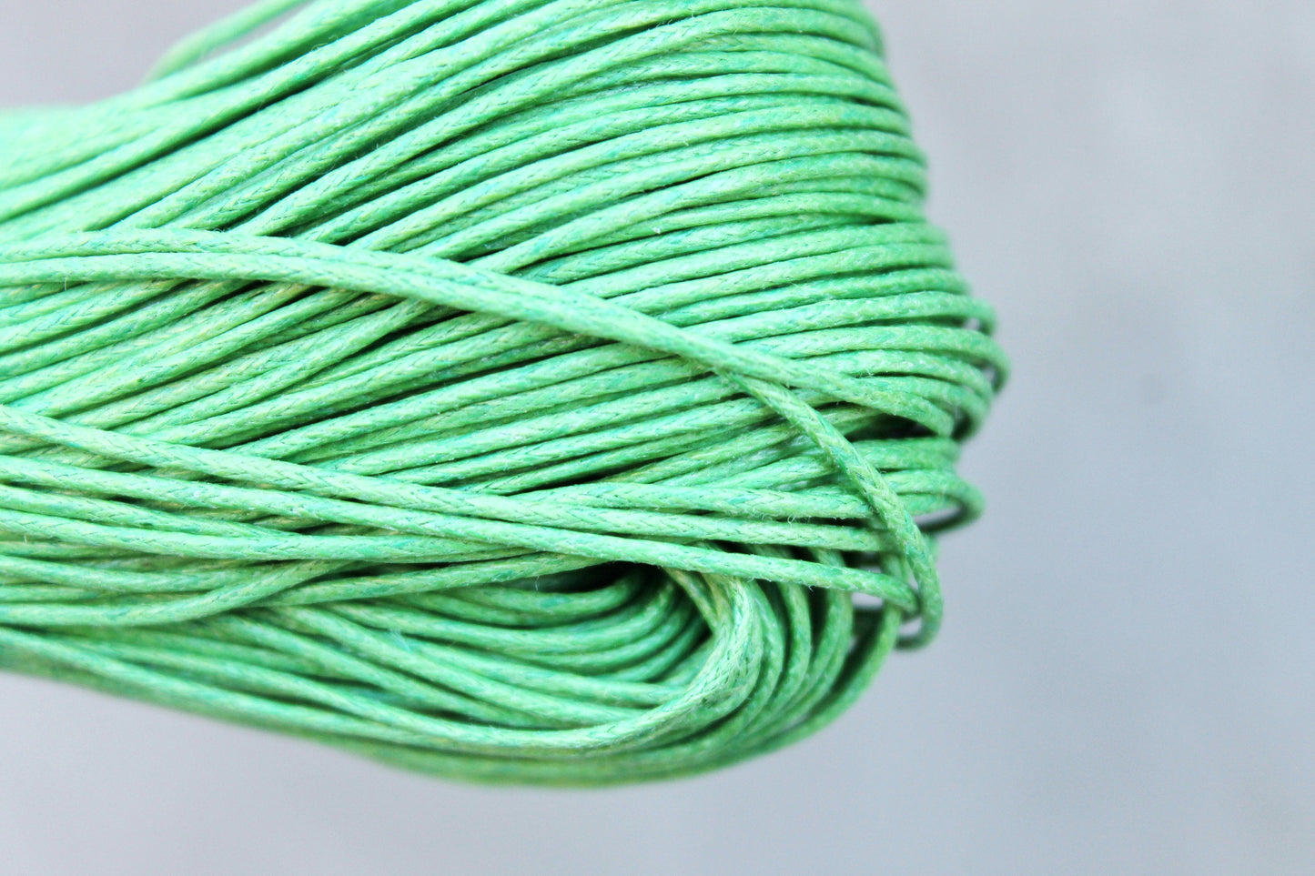 Green Wax Cotton Cord 1mm 10 meters - 10,9 yards or 32,8 feet