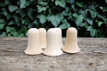 Load image into Gallery viewer, Wooden Bell 65 mm - unfinished wooden bell - without tongue - Christmas bell - wooden eco friendly toy
