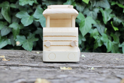 Machine-track, wooden toy, made of eco friendly beech wood