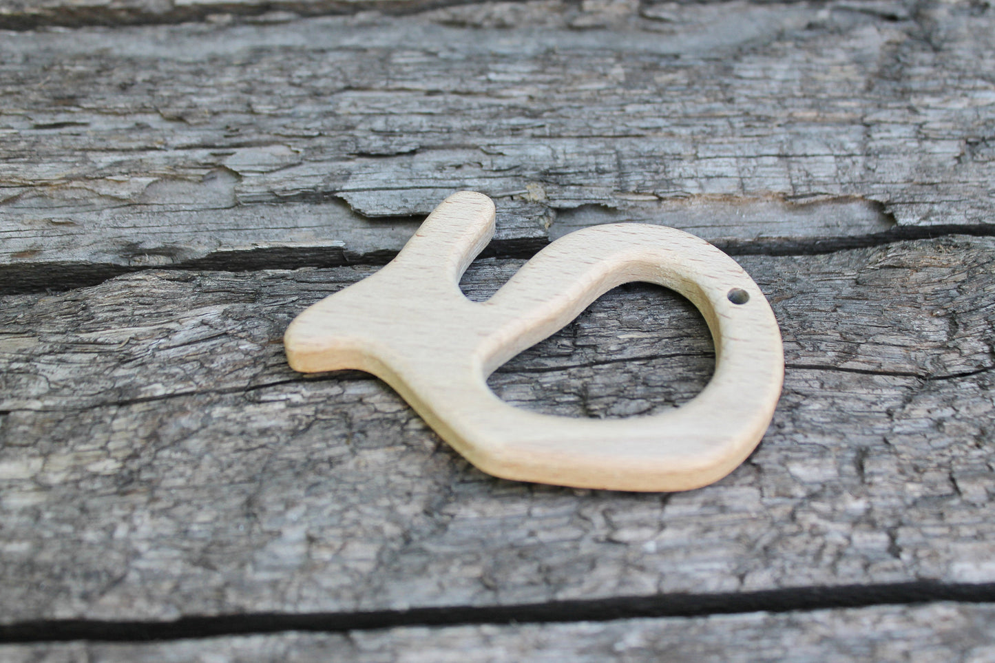 Whale-teether, natural, eco-friendly - Natural Wooden Toy - Teether - Handmade wooden teether