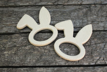 Load image into Gallery viewer, Rabbit-head-teether, natural, eco-friendly - Natural Wooden Toy - Teether - Handmade wooden teether

