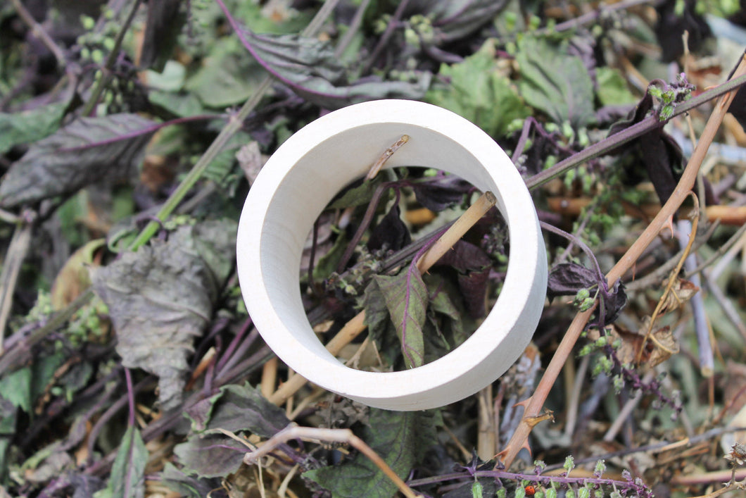 40 mm Wooden bracelet unfinished round - natural eco friendly