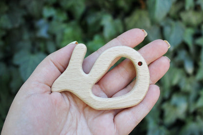 Whale-teether, natural, eco-friendly - Natural Wooden Toy - Teether - Handmade wooden teether