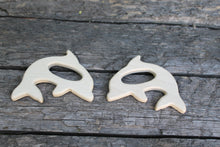 Load image into Gallery viewer, Dolphin-teether, natural, eco-friendly - Natural Wooden Toy - Teether - Handmade wooden teether
