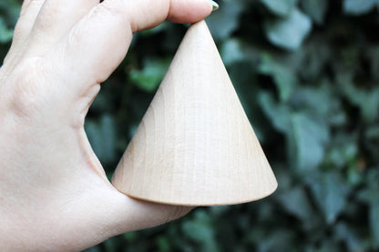 Big Wooden cones 80x75 mm - 3 inches - eco friendly - CONES - without holes - beech wood