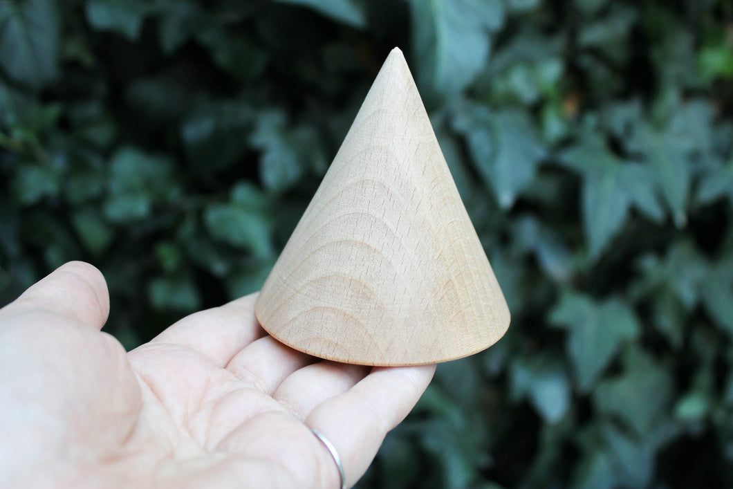 Big Wooden cones 80x75 mm - 3 inches - eco friendly - CONES - without holes - beech wood