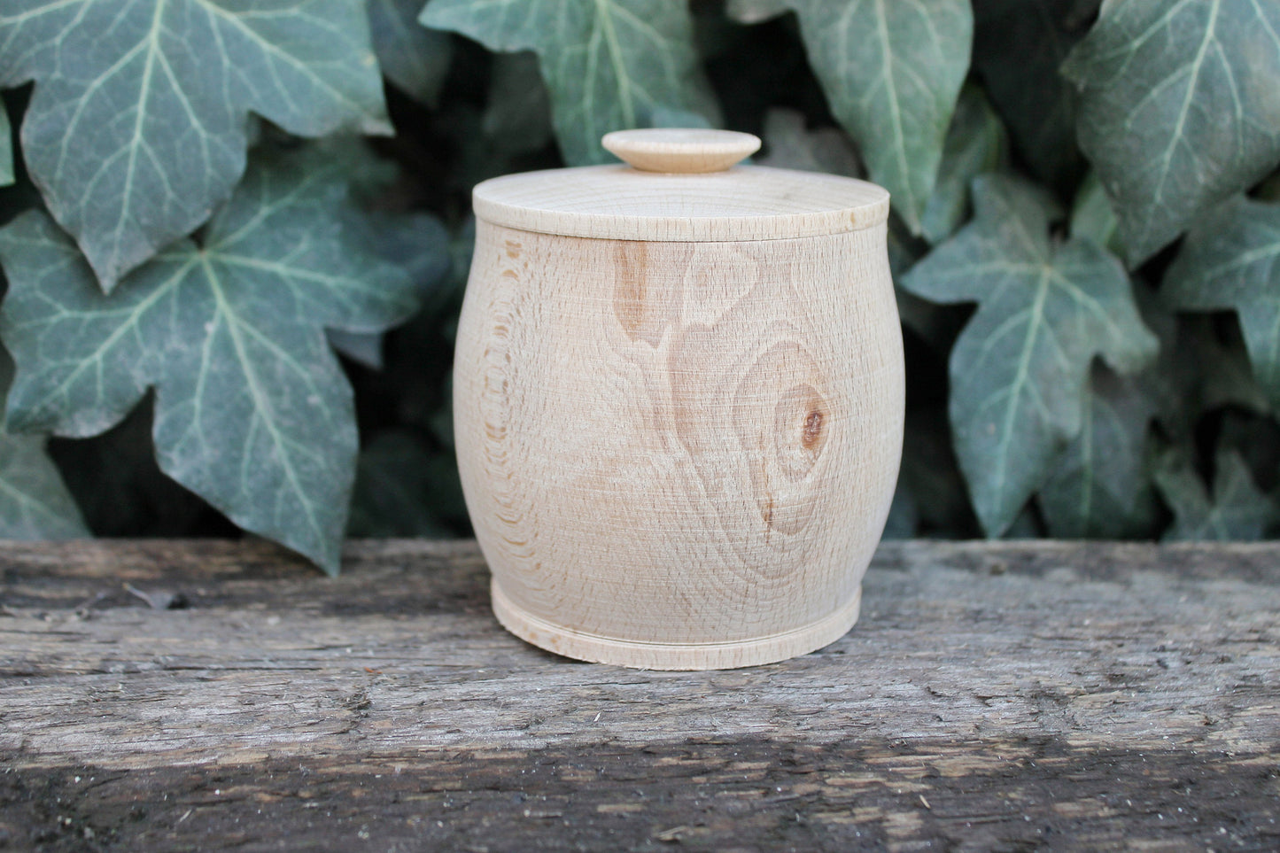 Unfinished wooden barrel (keg) 90 mm x 80 mm - natural eco-friendly - made of beech wood