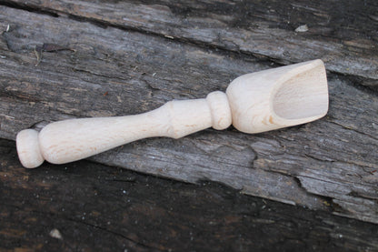 Handmade small wooden scoop for spices - natural eco friendly - made of beech wood