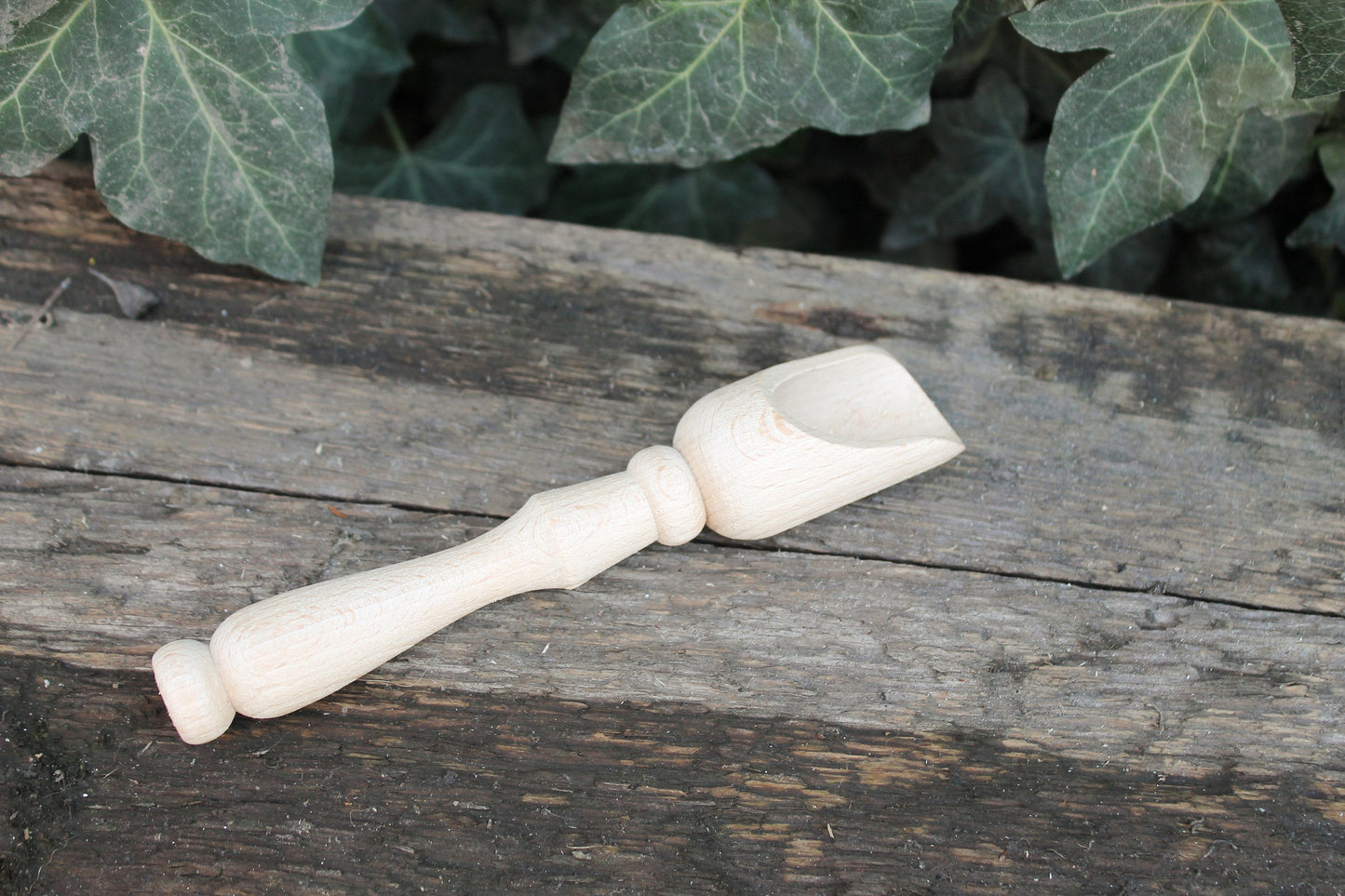 Handmade small wooden scoop for spices - natural eco friendly - made of beech wood