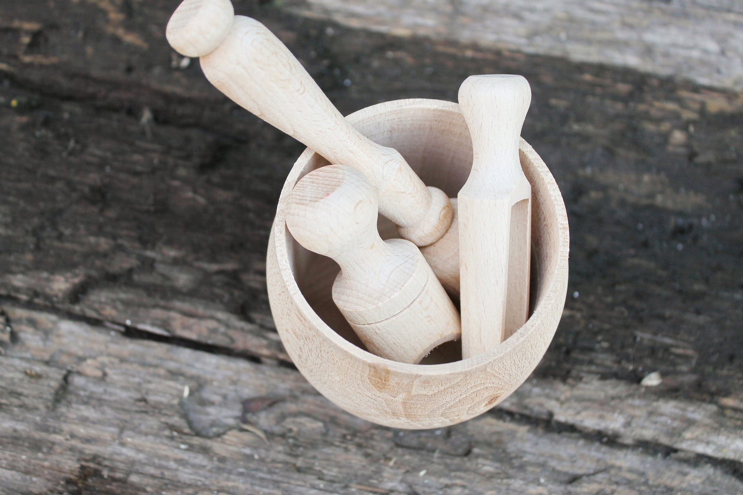 Handmade small wooden scoop for spices - 3.2 inches - natural eco friendly - made of beech wood