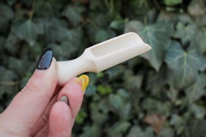 Handmade small wooden scoop for spices - 2.7 inches - natural eco friendly - made of beech wood