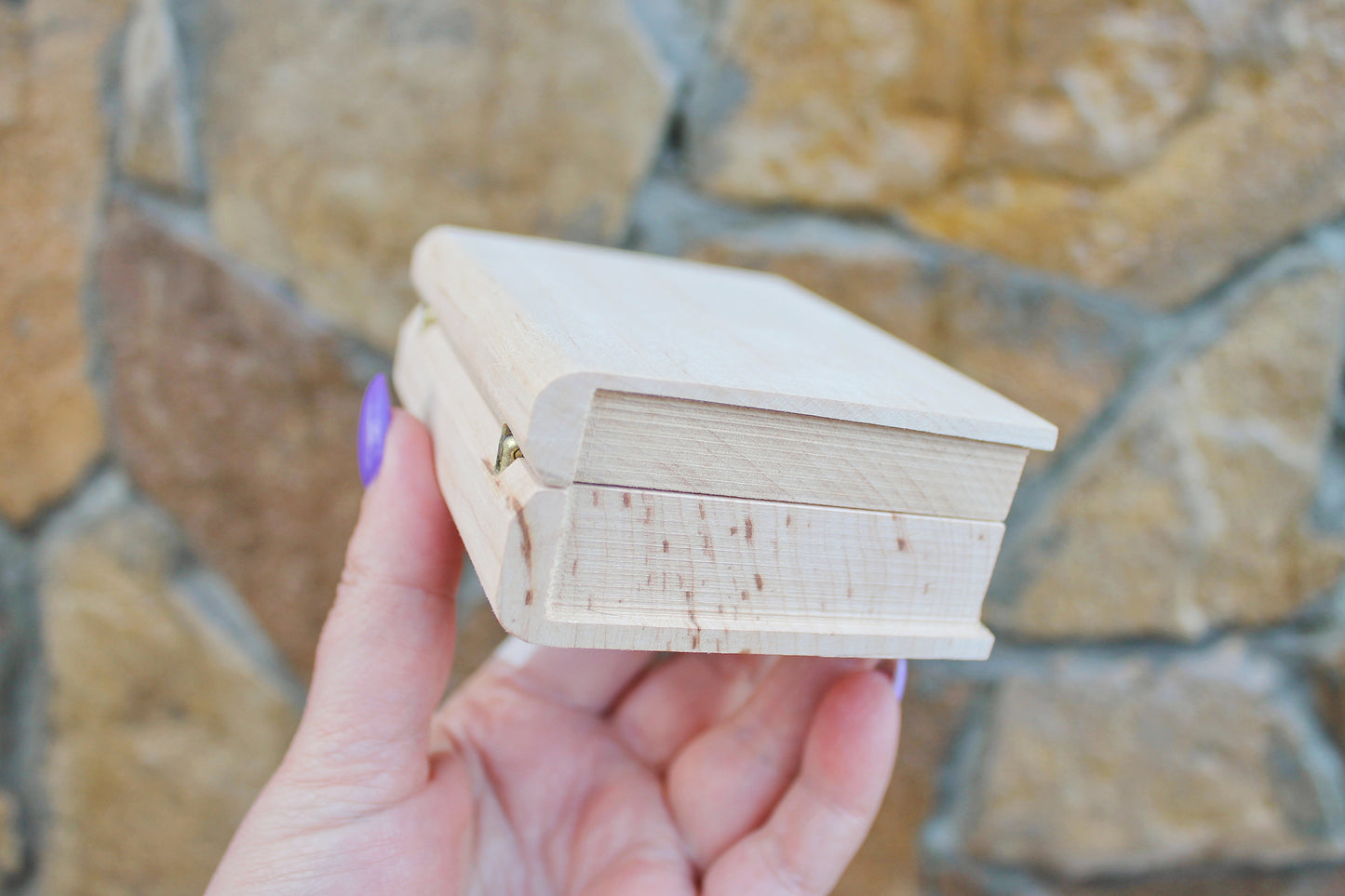 Book-box 95x75x37 mm - eco-friendly - made of alder wood - wooden book-box