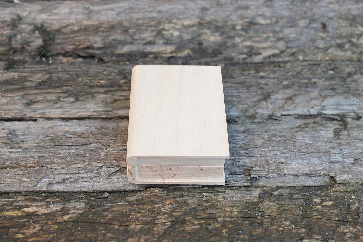 Book-box 95x75x37 mm - eco-friendly - made of alder wood - wooden book-box