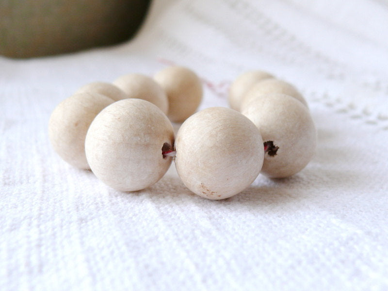 20 mm Wooden beads 50 pcs - natural eco friendly