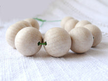 Load image into Gallery viewer, 25 mm Wooden beads 25 pcs - natural eco friendly
