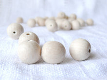 Load image into Gallery viewer, 18 mm Natural wooden beads 50 pcs - eco friendly
