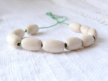 Load image into Gallery viewer, 8x15 mm Unfinished wooden oval beads 50 pcs - eco friendly
