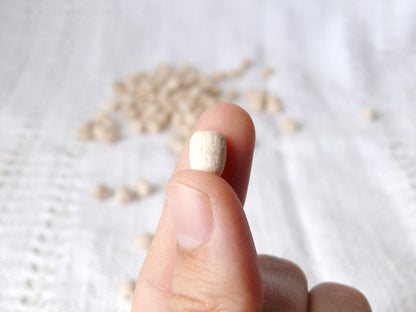5x8 mm Unfinished wooden oval beads 50 pcs - eco friendly