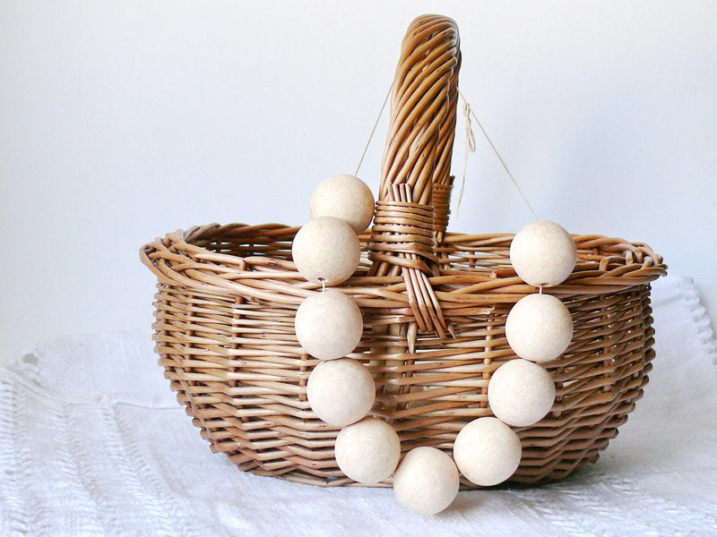 27 mm Wooden beads 10 pcs - natural eco friendly