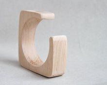 Load image into Gallery viewer, 25 mm Wooden cuff unfinished square with break - natural eco friendly
