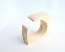 Load image into Gallery viewer, 40 mm Wooden cuff  unfinished square with break - natural eco friendly
