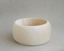 Load image into Gallery viewer, 40 mm Wooden bangle unfinished round - natural eco friendly
