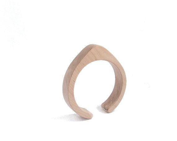 20 mm Wooden bracelet unfinished drop shape - natural eco friendly