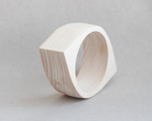 Load image into Gallery viewer, 35 mm Wooden bangle unfinished eye shape - natural eco friendly

