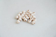 Load image into Gallery viewer, 13  mm Wooden beads 50 pcs - big hole 5 mm - natural eco friendly - beech wood
