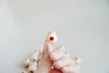 Load image into Gallery viewer, 13  mm Wooden beads 25 pcs - big hole 5 mm - natural eco friendly - beech wood
