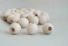 Load image into Gallery viewer, 20 mm Wooden beads 50 pcs - big hole 7 mm - natural eco friendly
