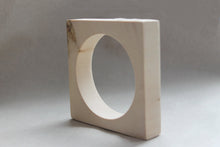Load image into Gallery viewer, 20 mm Wooden square bangle unfinished - natural eco friendly

