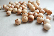 Load image into Gallery viewer, Juniper aroma beads 14 mm Natural polished - 10 pcs - eco friendly
