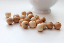 Load image into Gallery viewer, Juniper aroma beads 10 mm Natural polished - 10 pcs - eco friendly
