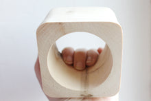 Load image into Gallery viewer, 70 mm BIG Wooden bangle unfinished square - natural eco friendly
