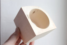 Load image into Gallery viewer, 70 mm BIG Wooden bangle unfinished corner - natural eco friendly
