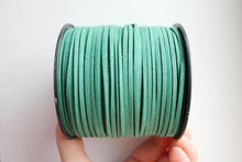 Load image into Gallery viewer, Dark green Suede cord - high quality soft faux cord 2 m - 2,18  yards or 6,5 feet
