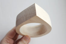 Load image into Gallery viewer, 35 mm Wooden bangle unfinished round with one corner - natural eco friendly
