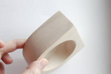 Load image into Gallery viewer, 35 mm Wooden bangle unfinished round with two corners - natural eco friendly
