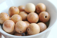 Load image into Gallery viewer, Juniper aroma beads 16 mm Natural polished - 10 pcs - eco friendly
