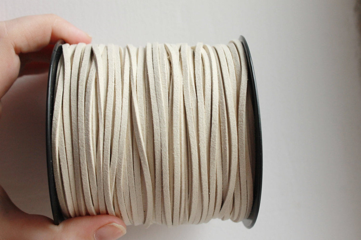 Beige Suede cord - high quality soft faux cord 2 m - 2,18  yards or 6,5 feet